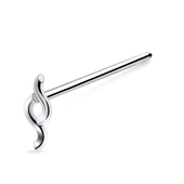 Cool Design Silver Straight Nose Stud NSKA-384